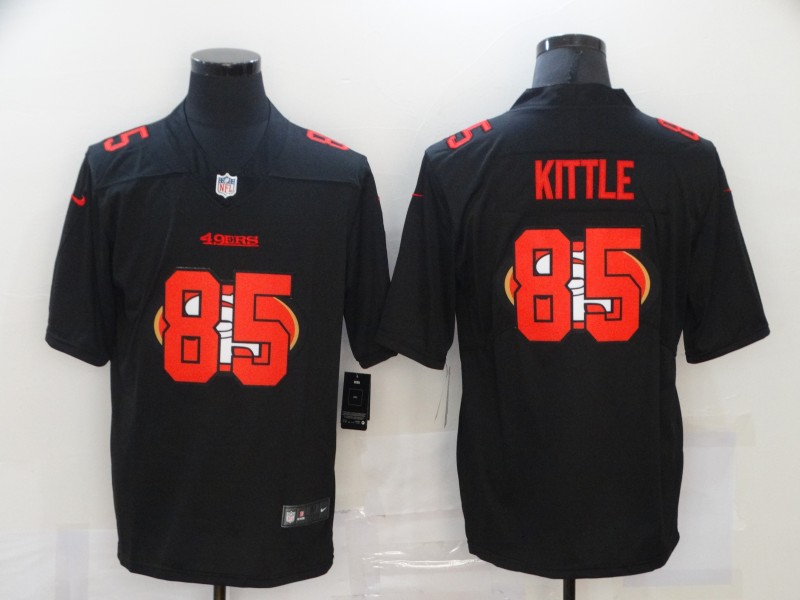 Men's San Francisco 49ers #85 George Kittle Black Stitched Jersey